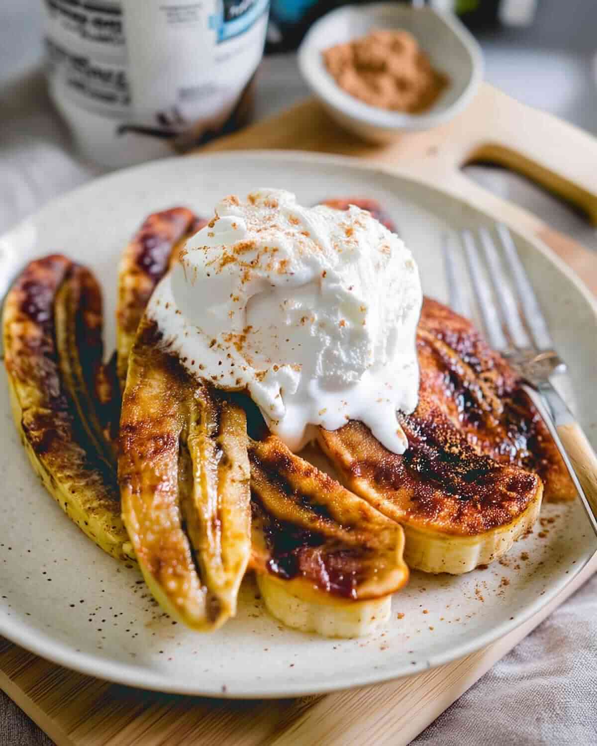 Banane au Air Fryer caramélisée