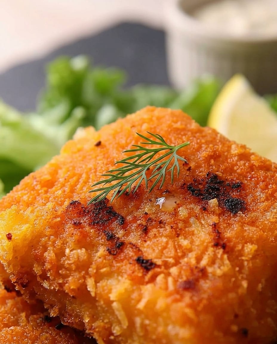 Poisson pané surgelé au Air Fryer croustillant, résultat final