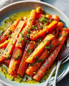 Carotte rôtie air fryer, bâtonnets dorés et fondants