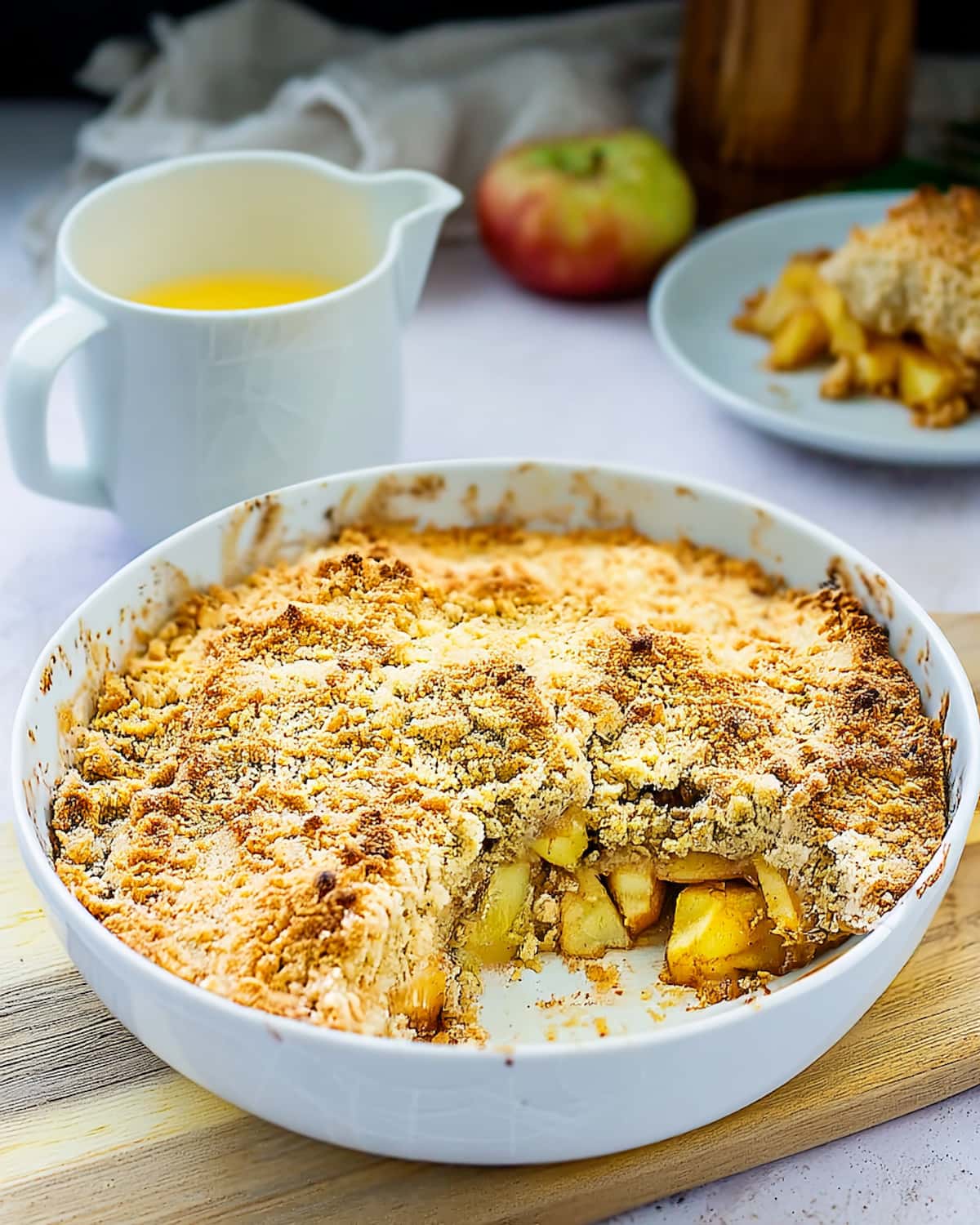 Crumble pomme air fryer, dessert doré et croustillant