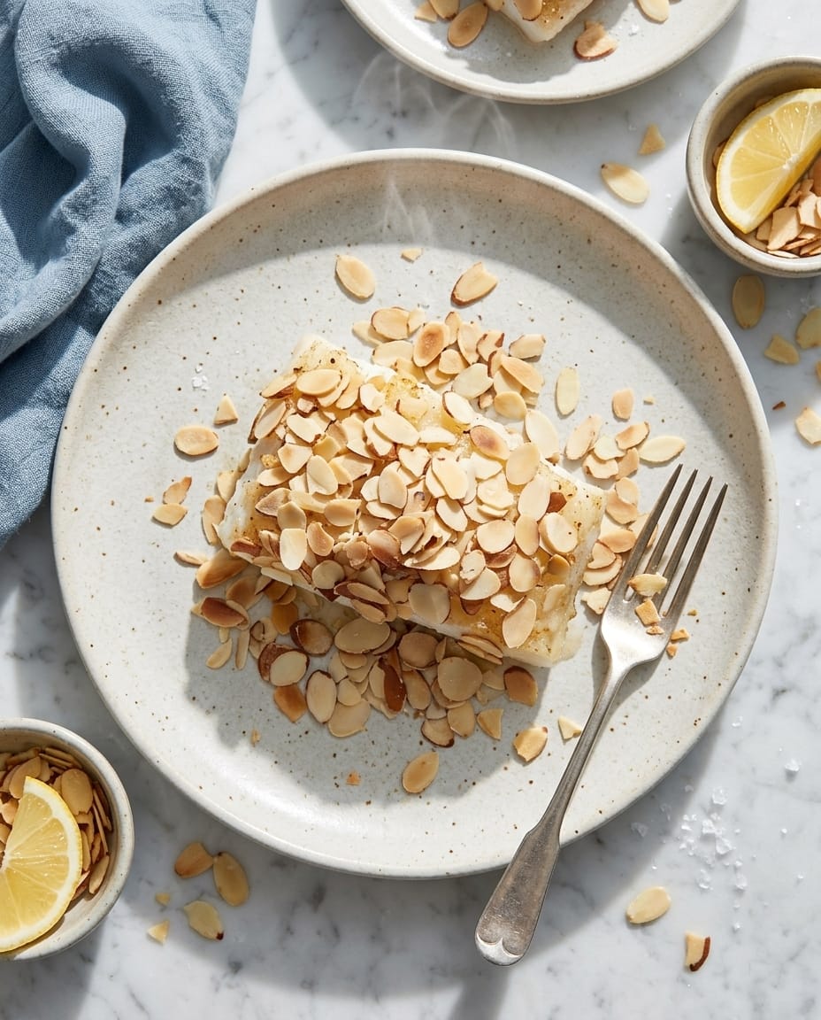 Filet de poisson air fryer doré aux amandes, croûte croustillante et citron, prêt en 15 minutes