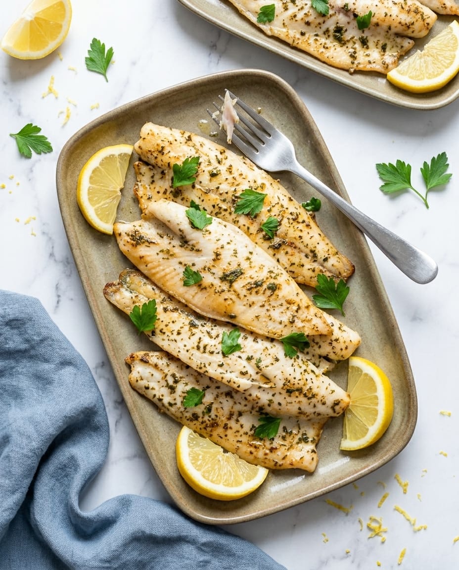 Bar airfryer doré au citron et herbes, chair moelleuse et juteuse, prêt en moins de 10 minutes