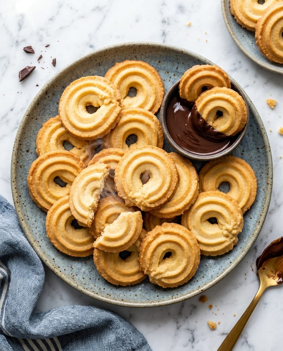 Biscuits viennois au air fryer trempés dans un chocolat brillant, bords croustillants et cœur fondant