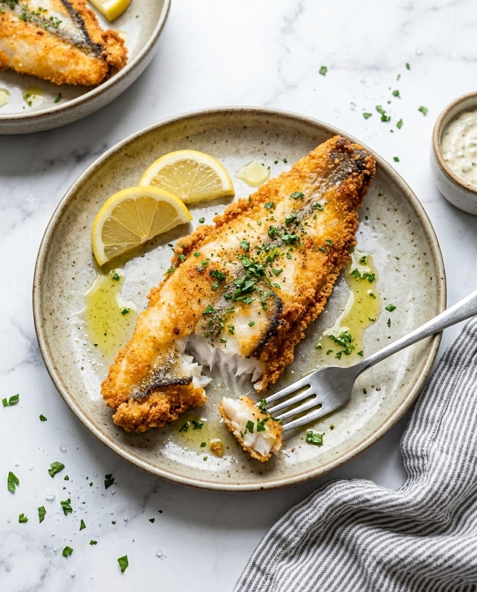 Lieu noir au airfryer croustillant, panure dorée et filet de citron, servi en plat du soir familial