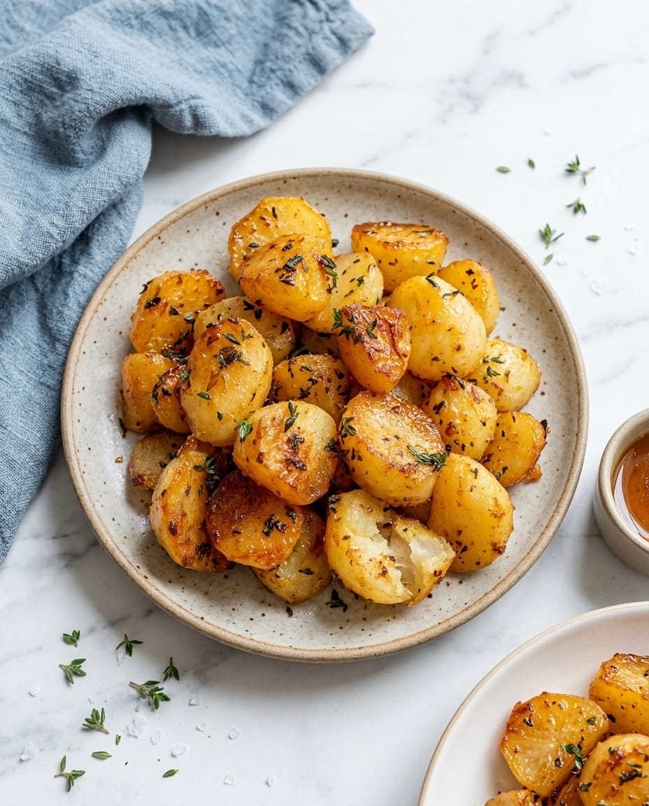 Navets caramélisés au Airfryer bien dorés, bords croustillants et cœur fondant, servis en accompagnement gourmand