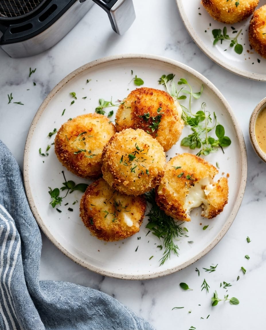 Croquettes de chèvre au Airfryer dorées et croustillantes, cœur fondant, servies à l’apéritif